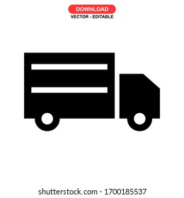 truck icon or logo isolated sign symbol vector illustration - high quality black style vector icons
