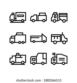 Truck icon or logo isolated sign symbol vector illustration - Collection of high quality black style vector icons
