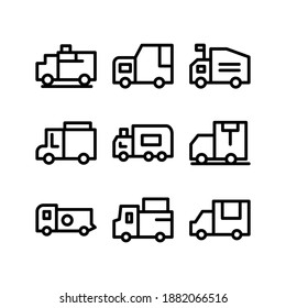 Truck icon or logo isolated sign symbol vector illustration - Collection of high quality black style vector icons
