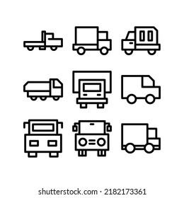 truck icon or logo isolated sign symbol vector illustration - Collection of high quality black style vector icons
