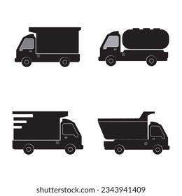 truck icon logo vector design template