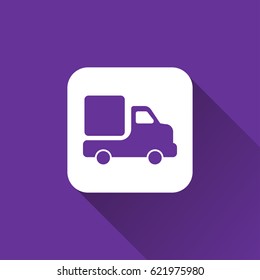 Truck icon with long shadow