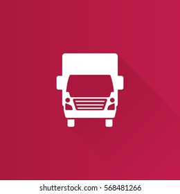 Truck icon in Metro user interface color style. Freight transport logistic