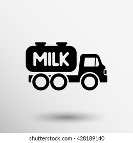 Truck Icon Milk Tanker Symbol Transport