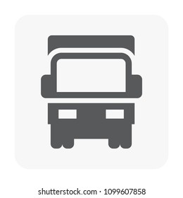 Truck icon on white.