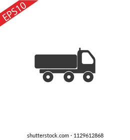 Truck icon on white backgroun. eps 10