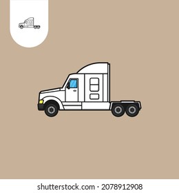 Truck icon on white background. Perfect use for web, pattern, design, icon, ui, ux, etc.