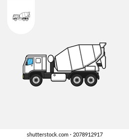 Truck icon on white background. Perfect use for web, pattern, design, icon, ui, ux, etc.