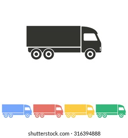 Truck  icon  on white background. Vector illustration.