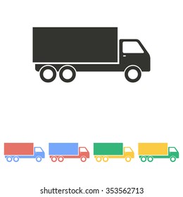 Truck  icon  on white background. Vector illustration. 