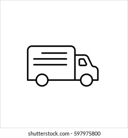 truck icon on white background