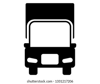 Truck icon. Outline delivery truck icon. Service truck and road transport icon symbol. Vector illustration