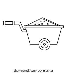 Truck icon. Outline illustration of truck vector icon for web