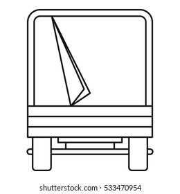 Truck icon. Outline illustration of truck vector icon for web