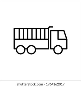 truck icon outline style vector