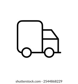 Truck icon Outline vector for web ui