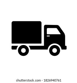 Truck icon pictogram. Transportation, automotive, shipping, moving and freight illustration vector design.