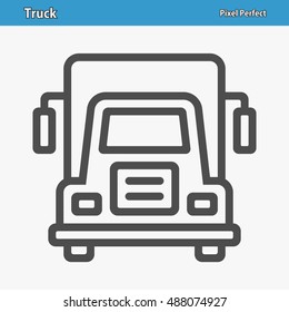 Truck Icon. Professional, pixel perfect icons optimized for both large and small resolutions. EPS 8 format. 12x size for preview.
