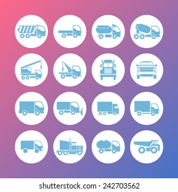 Truck icon set