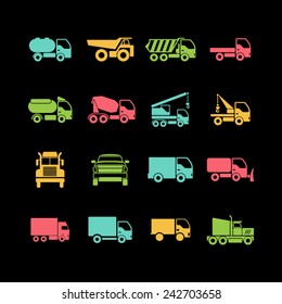 Truck icon set