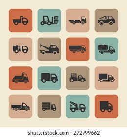 truck icon set