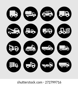truck icon set