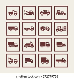 truck icon set