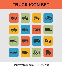 truck icon set