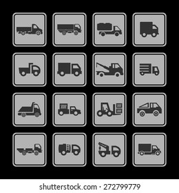 truck icon set