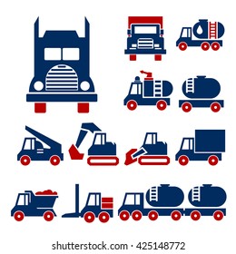 truck icon set