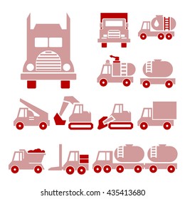 truck icon set