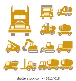 truck icon set