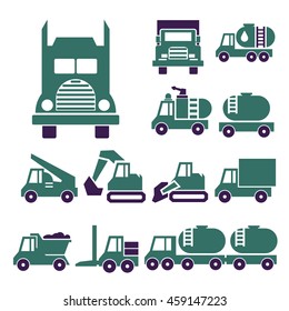 truck icon set