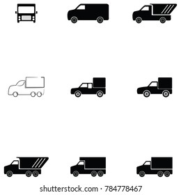 truck icon set
