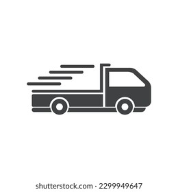 Truck icon set. Freight, delivery symbol. Vector illustration
