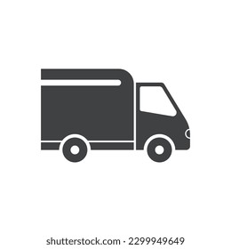 Truck icon set. Freight, delivery symbol. Vector illustration