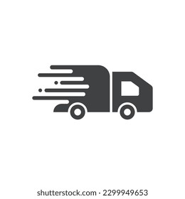 Truck icon set. Freight, delivery symbol. Vector illustration