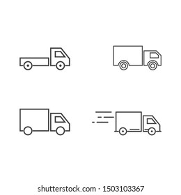 Truck icon set ilustration vector template
