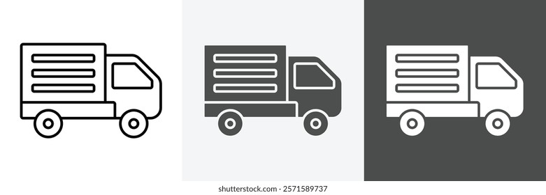 Truck icon set vector art