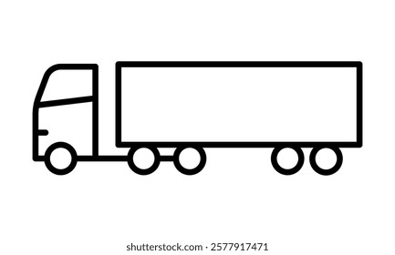 Truck icon set. Vector illustration.