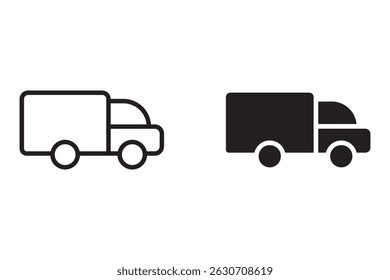 Truck icon set. truck vector icon. Truck icon outline. Car icon outline. Types of freight transportation