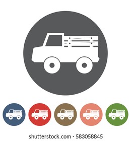 Truck Icon Set.Vector Illustration
