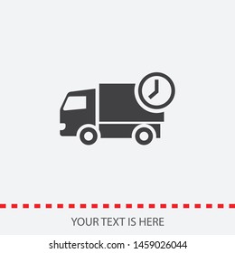 A truck icon. A sign of delivery. A symbol of cargo and delivery.