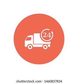 A truck icon. A sign of delivery. A symbol of cargo and delivery.