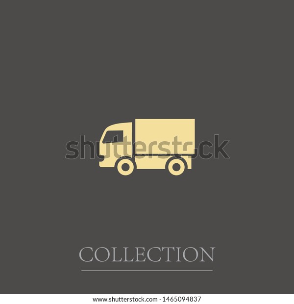 A truck icon. A sign of delivery. A symbol of\
cargo and delivery.