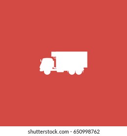 truck icon. sign design. red background