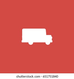 truck icon. sign design. red background