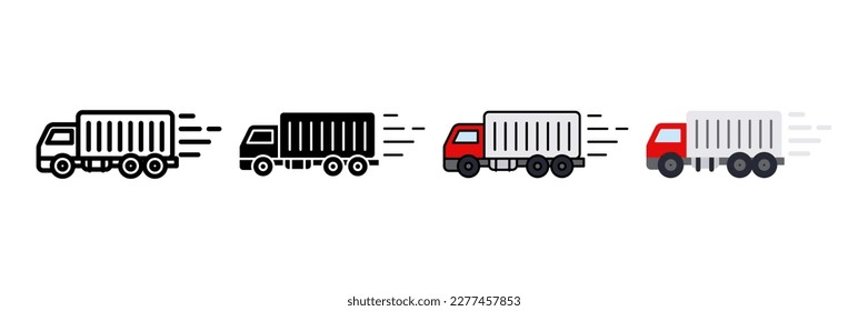 Truck icon. sign for mobile concept and web design. vector illustration