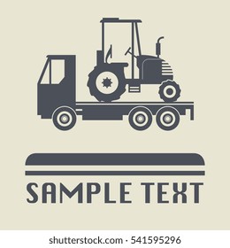 Truck icon or sign, vector illustration