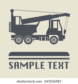 Truck icon or sign, vector illustration